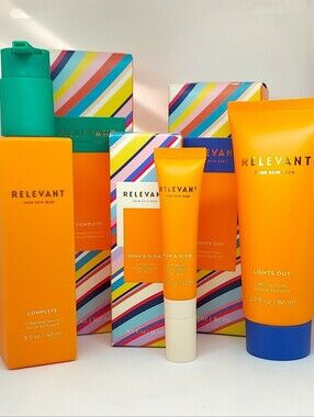 Relevant 3 Pc Skin Care Set, Cleanser, Eye Serum, Mask NWT